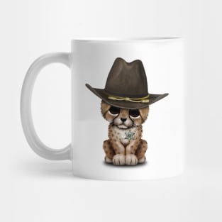 Cute Baby Cheetah Cub Sheriff Mug